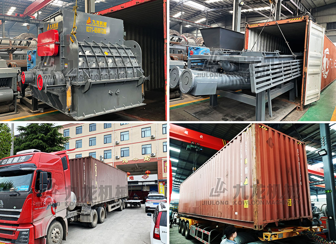 廢舊紙箱處理設備發(fā)貨現場